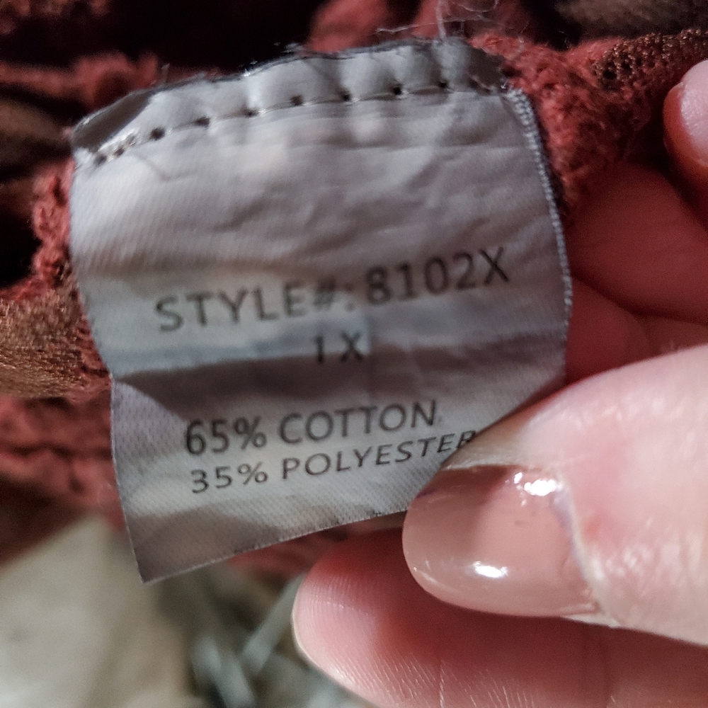 Overdyed Upcycled Floral Lace Duster Kimono Size 1X - Picture 10 of 10